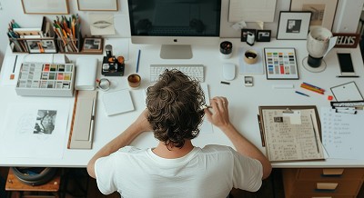 men working on laptops