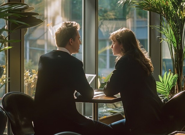 business man and woman
